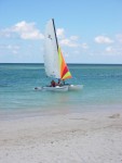 Catamaran ride at the beach.