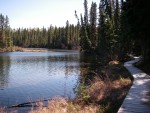 The boardwalk around Ajawaan Lake.