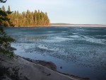 An icy lake.