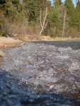 A close-up of the ice along the Kingsmere Lake shore.