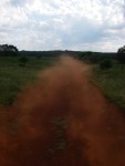 The view from the back of the jeep.