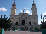 A Catholic Cathedral in downtown Santiago de Cuba.